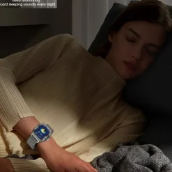 696 V68 Smart Watch 1.76 inch Smartwatch Fitness Running Watch Bluetooth Pedometer Call Reminder Sleep Tracker Compatible with Android iOS Men Hands-Free Calls Message Reminder IPX-0 44mm Watch Case