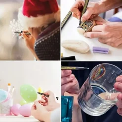 10 Vibrant Colors Metallic Markers - Perfect for Rock Painting DIY Photo Albums Scrapbook Crafts and More!