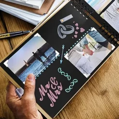 10 Vibrant Colors Metallic Markers - Perfect for Rock Painting DIY Photo Albums Scrapbook Crafts and More!