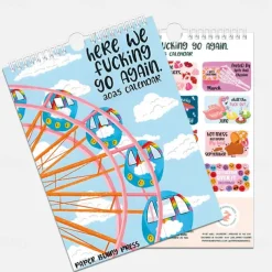 2025 Wall Calendar Here We Go Again Rainbow Skylight Decomposition Stationary Deli A5 Spiral Pilotg Chalkboard Calendar