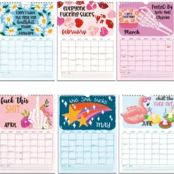 2025 Wall Calendar Here We Go Again Rainbow Skylight Decomposition Stationary Deli A5 Spiral Pilotg Chalkboard Calendar