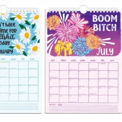 2025 Wall Calendar Here We Go Again Rainbow Skylight Decomposition Stationary Deli A5 Spiral Pilotg Chalkboard Calendar