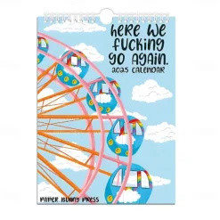 2025 Wall Calendar Here We Go Again Rainbow Skylight Decomposition Stationary Deli A5 Spiral Pilotg Chalkboard Calendar