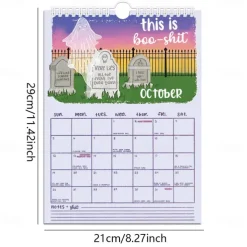 2025 Wall Calendar Here We Go Again Rainbow Skylight Decomposition Stationary Deli A5 Spiral Pilotg Chalkboard Calendar