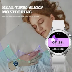 696 ZM34 Smart Watch 1.39 inch Smart Band Fitness Bracelet Bluetooth Pedometer Call Reminder Sleep Tracker Compatible with Android iOS Women Men Hands-Free Calls IP 67 40mm Watch Case