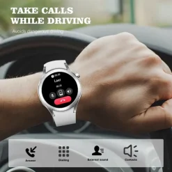 696 ZM34 Smart Watch 1.39 inch Smart Band Fitness Bracelet Bluetooth Pedometer Call Reminder Sleep Tracker Compatible with Android iOS Women Men Hands-Free Calls IP 67 40mm Watch Case