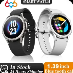 696 ZM34 Smart Watch 1.39 inch Smart Band Fitness Bracelet Bluetooth Pedometer Call Reminder Sleep Tracker Compatible with Android iOS Women Men Hands-Free Calls IP 67 40mm Watch Case