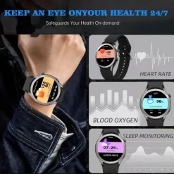 696 ZM34 Smart Watch 1.39 inch Smart Band Fitness Bracelet Bluetooth Pedometer Call Reminder Sleep Tracker Compatible with Android iOS Women Men Hands-Free Calls IP 67 40mm Watch Case