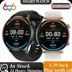 696 ZW63 Smart Watch 1.39 inch Smart Band Fitness Bracelet Bluetooth Pedometer Call Reminder Sleep Tracker Compatible with Android iOS Women Men Hands-Free Calls Message Reminder IPX-0 46mm Watch Case