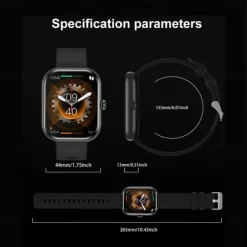 696 ZW65 Smart Watch 2.01 inch Smart Band Fitness Bracelet Bluetooth Pedometer Call Reminder Sleep Tracker Compatible with Android iOS Women Men Hands-Free Calls Message Reminder Custom Watch Face