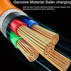 6A 4 in 1 Two Tow Two Data Cable 120w Flash Charge Type-c Mobile Phone Charging Cable Super Fast Charge