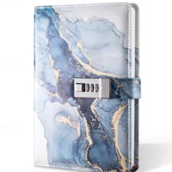 A5 180 Pages Retro Password Book with Lock, Creative Handcrafted Journal, Thickened Paper, Student Notepad Binder, Back to School Gift, Stationery Notebook