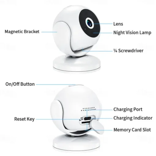 A5 Camera HD 1080p Wireless WiFi Surveillance Bluetooth Pairing Camera Outdoor Sports DV Small Surveillance