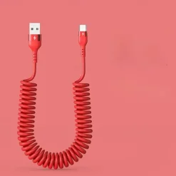 5A Fast Charging Type C Cable Micro USB Spring Car USB Cable For Samsung Xiaomi Redmi POCO Huawei Honor Phone Accessories Gift
