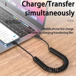 5A Fast Charging Type C Cable Micro USB Spring Car USB Cable For Samsung Xiaomi Redmi POCO Huawei Honor Phone Accessories Gift