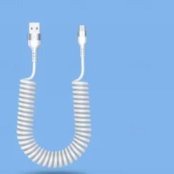 5A Fast Charging Type C Cable Micro USB Spring Car USB Cable For Samsung Xiaomi Redmi POCO Huawei Honor Phone Accessories Gift