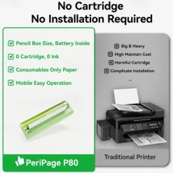 A4 ink-free Small Work Paper Office Portable Mini High Cleaning Brush Question Printer