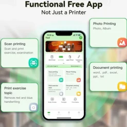 A4 ink-free Small Work Paper Office Portable Mini High Cleaning Brush Question Printer