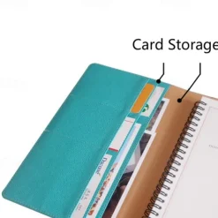 A5 Loose Leaf Creative Notepad Multifunctional Business Leather Notebook Card Phone Organizer Bag