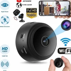 A9 Mini Camera 1080P IP Camera IR Night Magnetic Wireless Voice Video Surveillance Wifi Smart Home Security Camera with Safe Motion Detection Alarm Function Infrared Night Vision