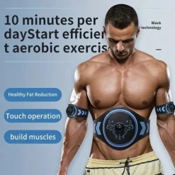 Abdominal Muscle Training Fitness Waist Belt For Fat Burning And Weight Loss Exercise Abdominal Trainer