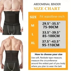 Abdominal Support Belt For Men And Women - Post Surgery And Postpartum Recovery - Relieves Hernia Discomfort
