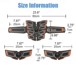 ABS Muscle Stimulator Ab Machine Portable Abdominal Toning Belt Home Office Fitness Workout Equipment For Abdomen