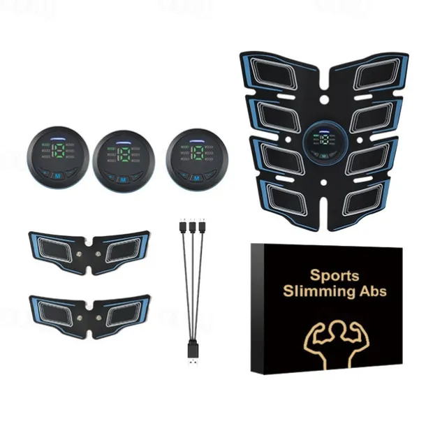 ABS Muscle Stimulator Ab Machine Portable Abdominal Toning Belt Home Office Fitness Workout Equipment For Abdomen