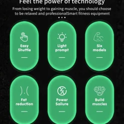 ABS Muscle Stimulator Ab Machine Portable Abdominal Toning Belt Home Office Fitness Workout Equipment For Abdomen