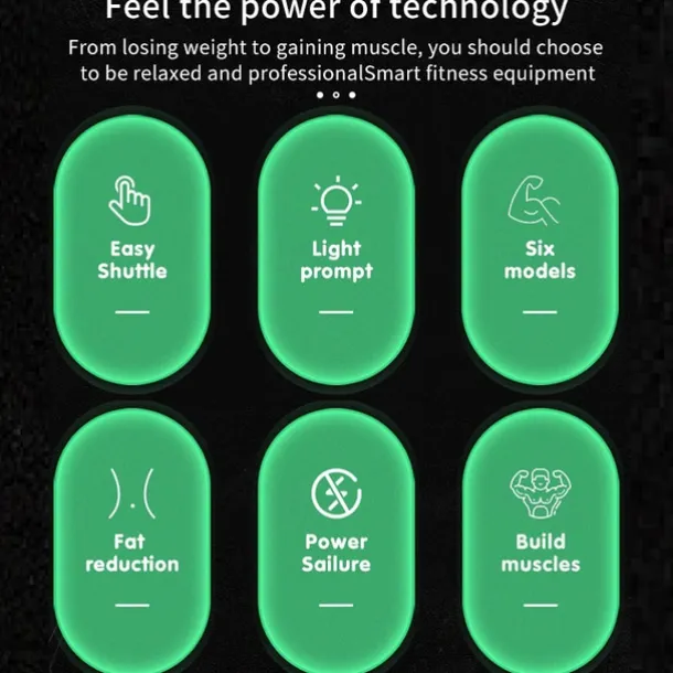 ABS Muscle Stimulator Ab Machine Portable Abdominal Toning Belt Home Office Fitness Workout Equipment For Abdomen