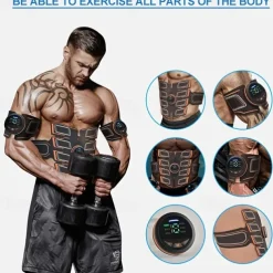 ABS Muscle Stimulator Ab Machine Portable Abdominal Toning Belt Home Office Fitness Workout Equipment For Abdomen