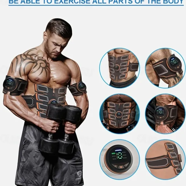 ABS Muscle Stimulator Ab Machine Portable Abdominal Toning Belt Home Office Fitness Workout Equipment For Abdomen
