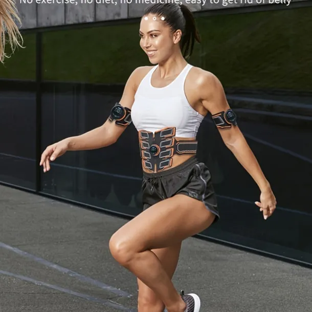 ABS Muscle Stimulator Ab Machine Portable Abdominal Toning Belt Home Office Fitness Workout Equipment For Abdomen