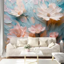 Abstract 3D Wallpaper Traditional Chinese Painting Home Decoration Wall Mural Roll Peel and Stick Removable PVC/Vinyl Material Self Adhesive/Adhesive Required Wall Decor for Living Room