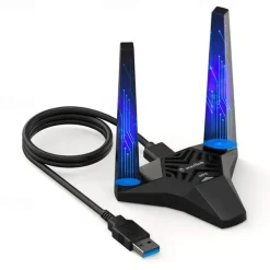 AC1300 USB3.0 Desktop Laptop WiFi Adapter,Dual Band Usb Network Card for PC,High Speed USB Wifi Dongle with Magnetic Dock,usb Wifi Signal Booster