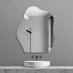 Acrylic Mirror Wall Sticker - Self-Adhesive, Irregular Cloud Design for Bathroom, Dressing Table, and Wardrobe - No Drilling Required