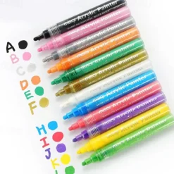 Acrylic Paint Pens Paint Markers for Rock Painting, Canvas, Wood, Glass, Fabric, Metal, Plastic, Arts Crafts Easter Eggs, Pumpkin, Scrapbooking Supplies, Graffiti Markers for Adults Kids