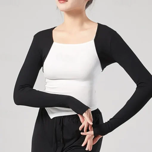 Activewear Top Pure Color Splicing Women's Performance Training Long Sleeve High Polyester