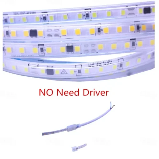 AC220V-240V LED Strip NO Need Driver IP65 Waterproof 3000K 4000K 6000K 2835 120Leds/M Flexible Ribbon Rope Tape Light