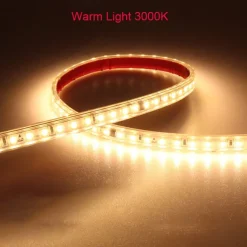 AC220V-240V LED Strip NO Need Driver IP65 Waterproof 3000K 4000K 6000K 2835 120Leds/M Flexible Ribbon Rope Tape Light