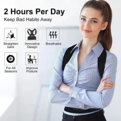 Adjustable Double Pull Strap Shoulder Spine Support Belt Lumbar Posture Correction Men Women Orthopedic Upper Back Brace Corset