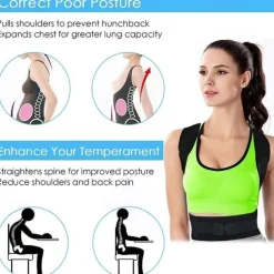 Adjustable Double Pull Strap Shoulder Spine Support Belt Lumbar Posture Correction Men Women Orthopedic Upper Back Brace Corset