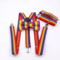 Adjustable Elastic Y Back Style Unisex Suspender With Strong Metal Clips LGBT LGBTQ Accessories Set Adults' Unisex Gay Lesbian Pride Parade Pride Month Festival Carnival