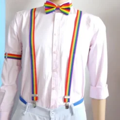 Adjustable Elastic Y Back Style Unisex Suspender With Strong Metal Clips LGBT LGBTQ Accessories Set Adults' Unisex Gay Lesbian Pride Parade Pride Month Festival Carnival