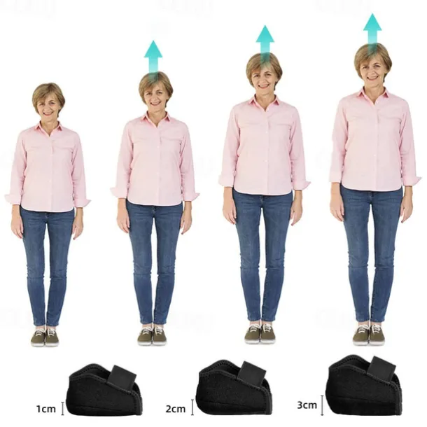 Adjustable Heel Lifts for Foot Support – Comfortable Orthopedic Insoles with 1-3cm Height Adjustment for Men and Women