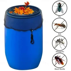 Adjustable Mesh Cover For Rain Barrel, Anti Falling Leaves Filter Screen, Gardening Supplies