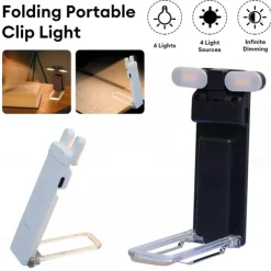 Adjustable Rechargeable 6 LED Book Light for Reading Clip on Book USB Rechargeable Book Reading Light
