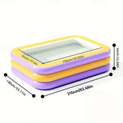 Adult Inflatable Swimming Pool Large Outdoor Water Fun for Home and Family, Weekend Play, Summer Water Play