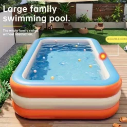 Adult Inflatable Swimming Pool Large Outdoor Water Fun for Home and Family, Weekend Play, Summer Water Play