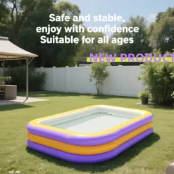 Adult Inflatable Swimming Pool Large Outdoor Water Fun for Home and Family, Weekend Play, Summer Water Play